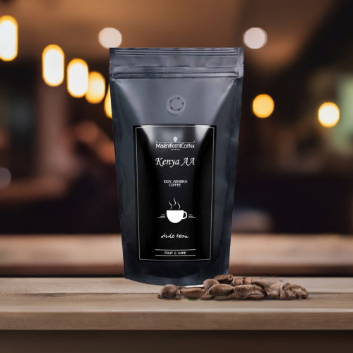 Kawa ziarnista KENIA AA 100% Arabica zdjęcie z tłem