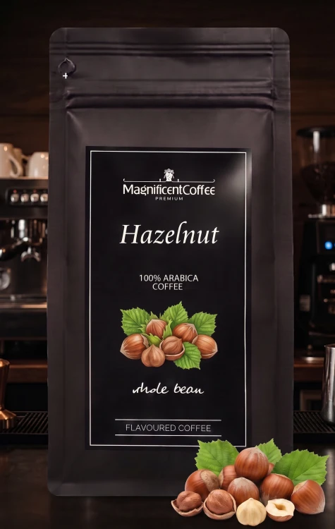 Hazelnut – kawa smakowa ziarnista Orzech Laskowy 100% Arabica