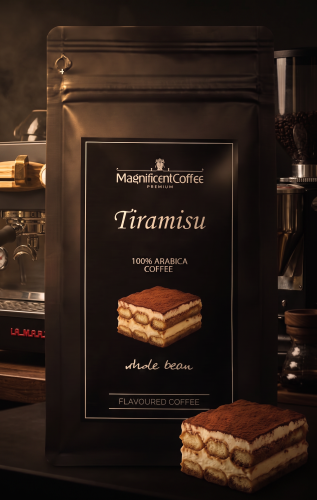 Tiramisu – kawa smakowa ziarnista Tiramisu 100% Arabica