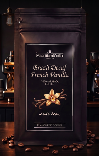 Brazil Decaf French Vanilla – kawa smakowa ziarnista bezkofeinowa 100% Arabica