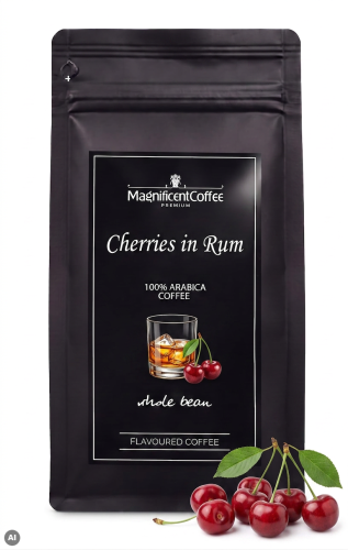 Kawa smakowa mielona wiśnie w rumie 100% Arabica