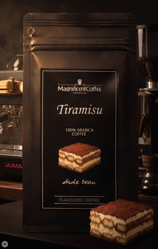 Tiramisu – kawa smakowa ziarnista Tiramisu 100% Arabica