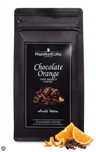 Kawa smakowa ziarnista czekoladowo-pomarańczowa 100% Arabica