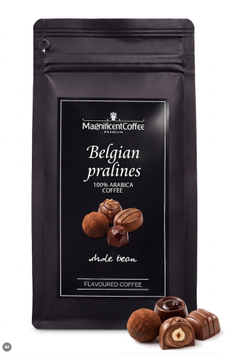 Kawa smakowa ziarnista belgijskie praliny 100% Arabica