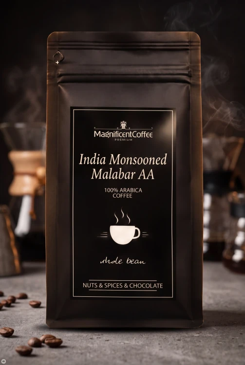 India Monsooned Malabar AA – kawa ziarnista Indie 100% Arabica – zdjęcie produktu