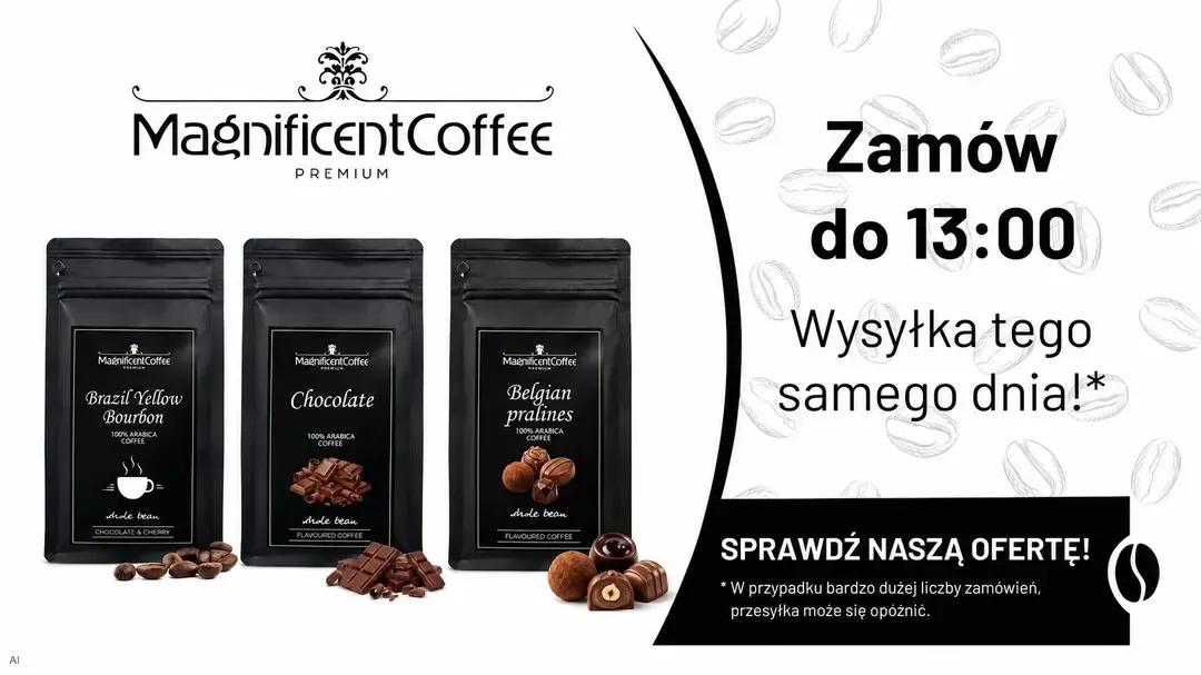 Zamów do godziny 13:00 a wysyłka będzie tego samego dnia